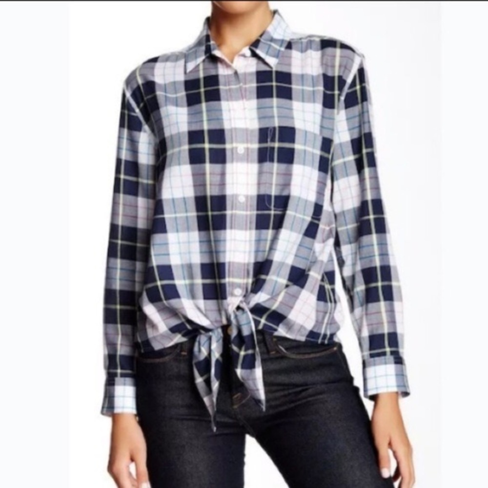 Equipment Femme Daddy Shirt Womens Medium Plaid Button Down Western Casual
